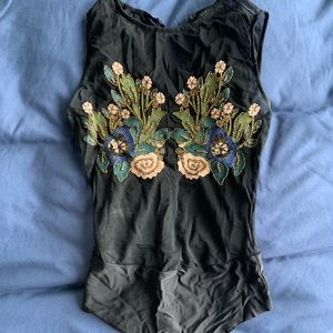 Colourful see through bodysuit